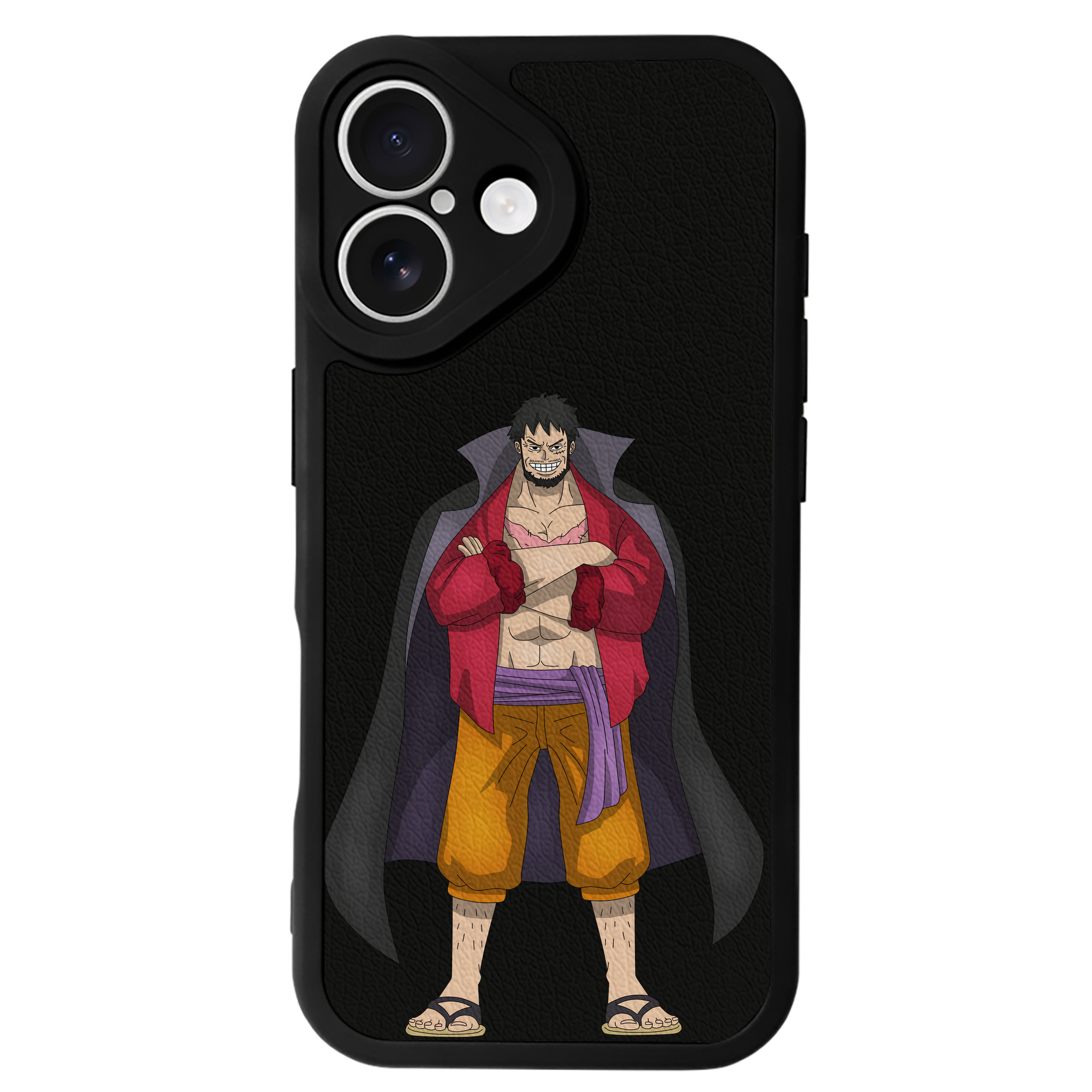（画像用） ワンピース モンキー・D・ルフィ ONE PIECE Monkey D. Luffy 【iPhone 16シリーズ対応】シリコンスマホケース（レザー調） 材質：シリコン